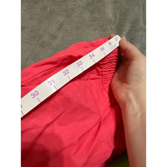 NWT J.Crew Size 22 Mercantile Women Drawstring Pant Pink Guava Plus Size Linen - Picture 8 of 10